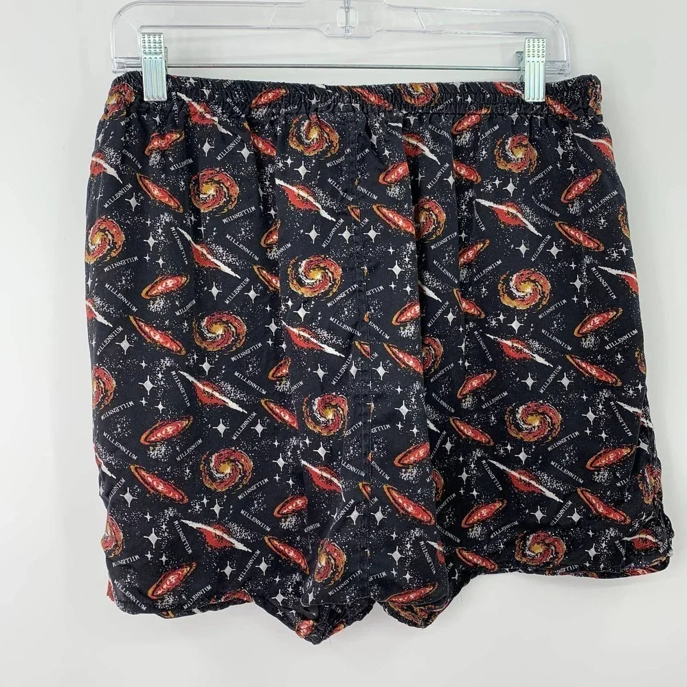 Vintage 90s millennium spiral galaxy silk boxers